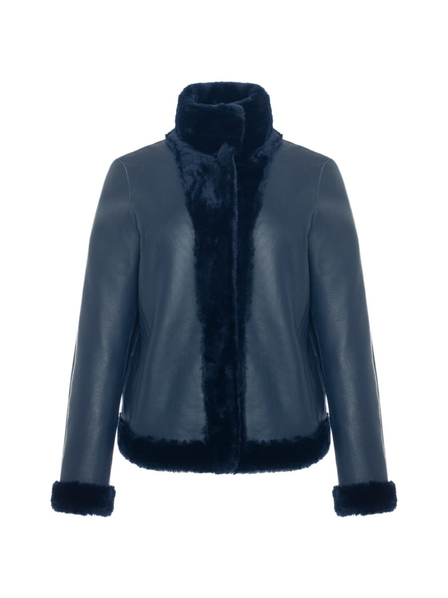 Двусторонняя куртка из овчины с цветными блоками Made For Generations WOLFIE FURS, синий
Двусторонняя куртка из овчины с цветными блоками Made For Generations WOLFIE FURS, синий