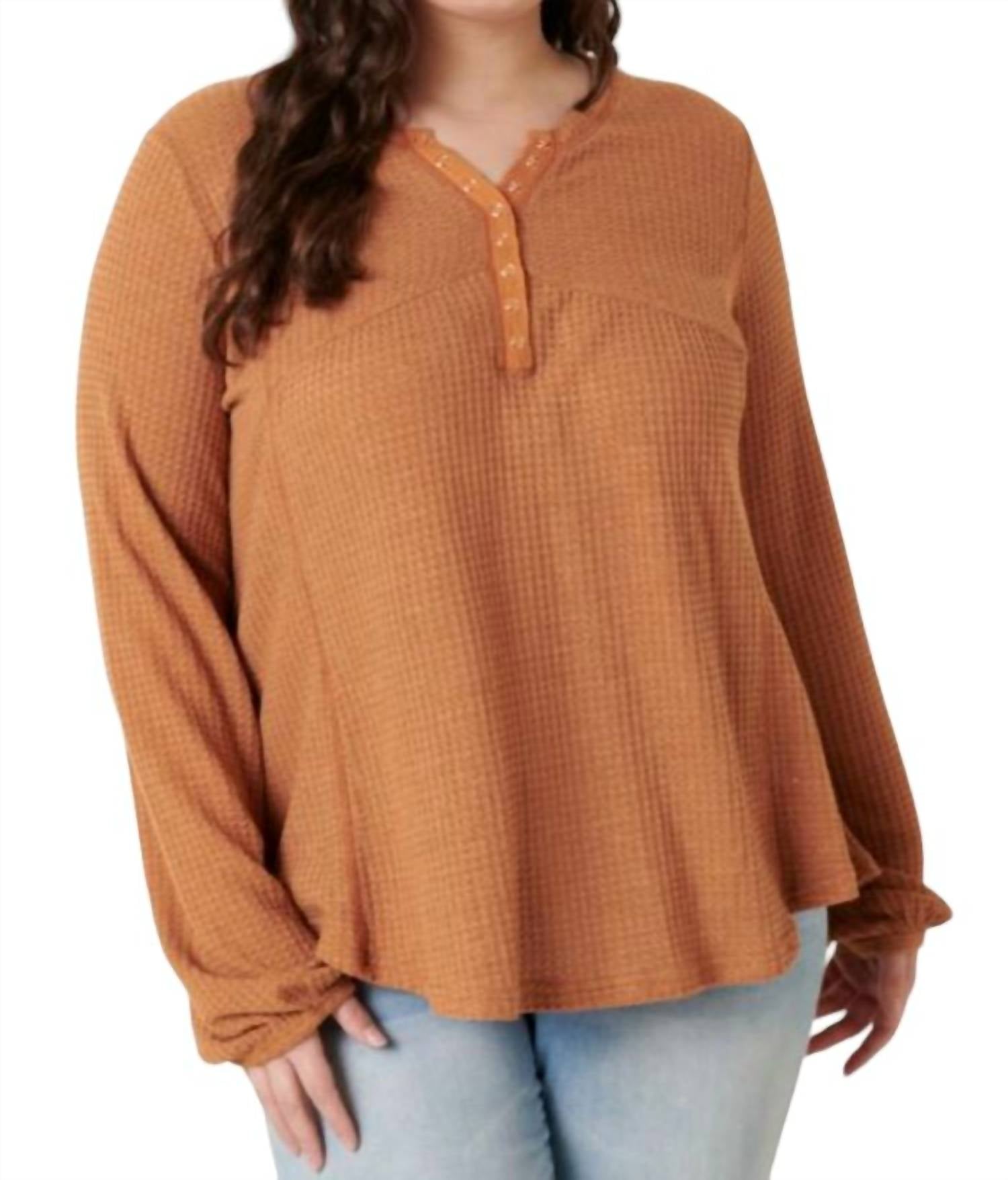 Плюс вафельный топ Henley в цвете Meerkat mittoshop
Плюс вафельный топ Henley в цвете Meerkat mittoshop