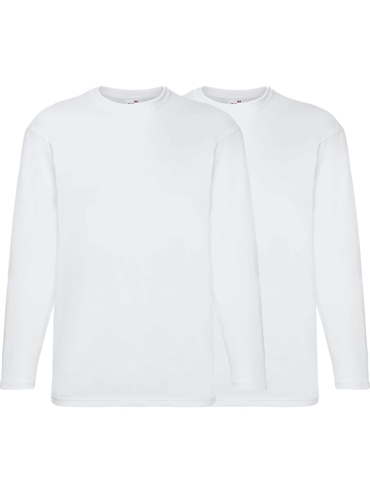 Рубашка унисекс из однотонного трикотажа с длинными рукавами, 2 шт., белого цвета Fruit of the Loom
Рубашка унисекс из однотонного трикотажа с длинными рукавами, 2 шт., белого цвета Fruit of the Loom