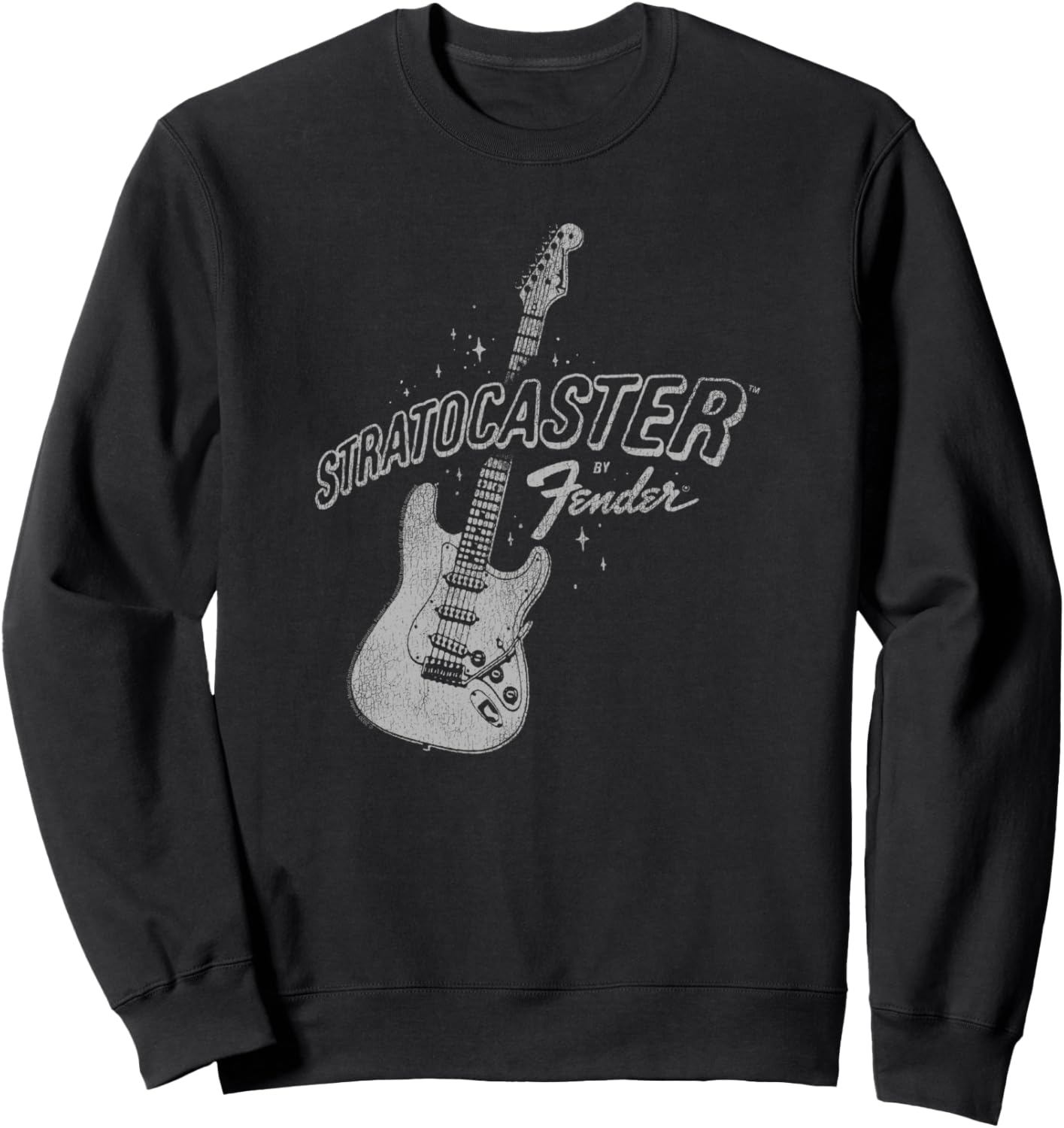 Толстовка с винтажным постером Fender Stratocaster Sparkling Guitar, черная
Толстовка с винтажным постером Fender Stratocaster Sparkling Guitar, черная