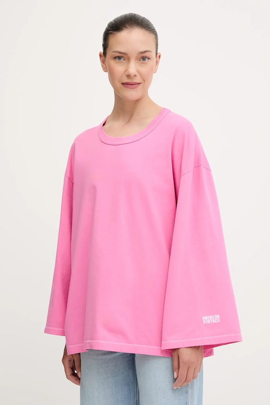 Хлопковый лонгслив American Vintage, розовый
Хлопковый лонгслив American Vintage, розовый