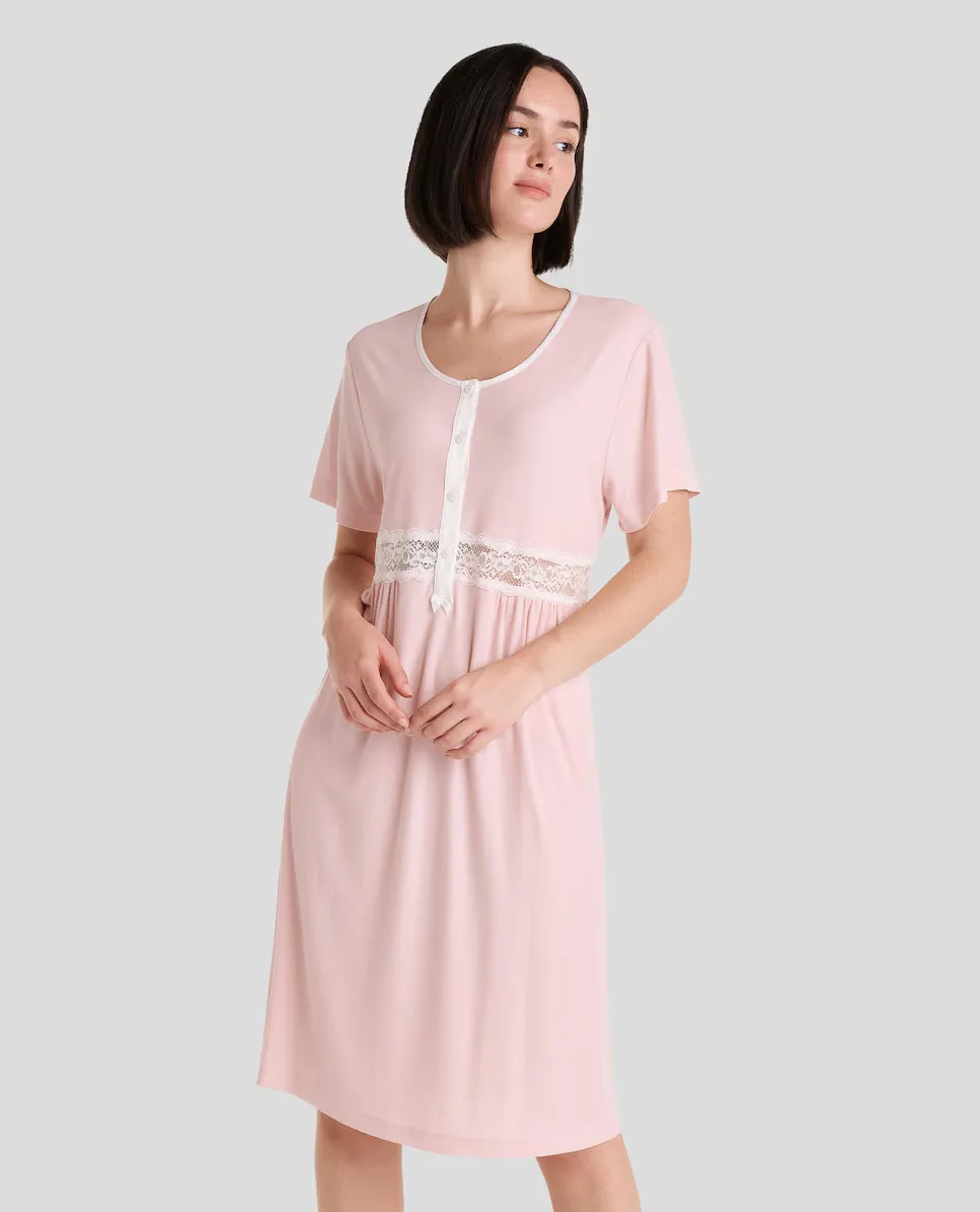 Женская ночная рубашка с короткими рукавами Lohe, розовый
Женская ночная рубашка с короткими рукавами Lohe, розовый