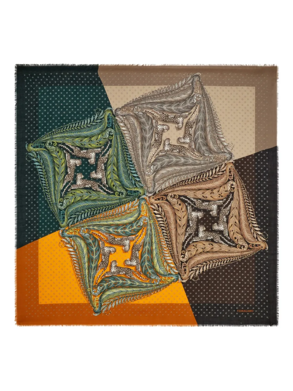 Кашемировый шарф с принтом Madras Ferragamo, зеленый
Кашемировый шарф с принтом Madras Ferragamo, зеленый