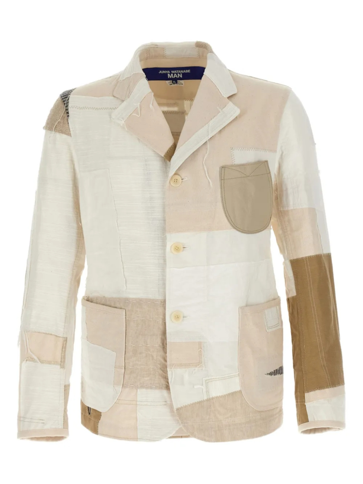 Пиджак в стиле пэчворк Junya Watanabe MAN, нейтральный
Пиджак в стиле пэчворк Junya Watanabe MAN, нейтральный