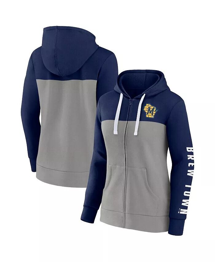 Женская темно-серая куртка с капюшоном и молнией во всю длину Milwaukee Brewers Take The Field Fanatics
Женская темно-серая куртка с капюшоном и молнией во всю длину Milwaukee Brewers Take The Field Fanatics