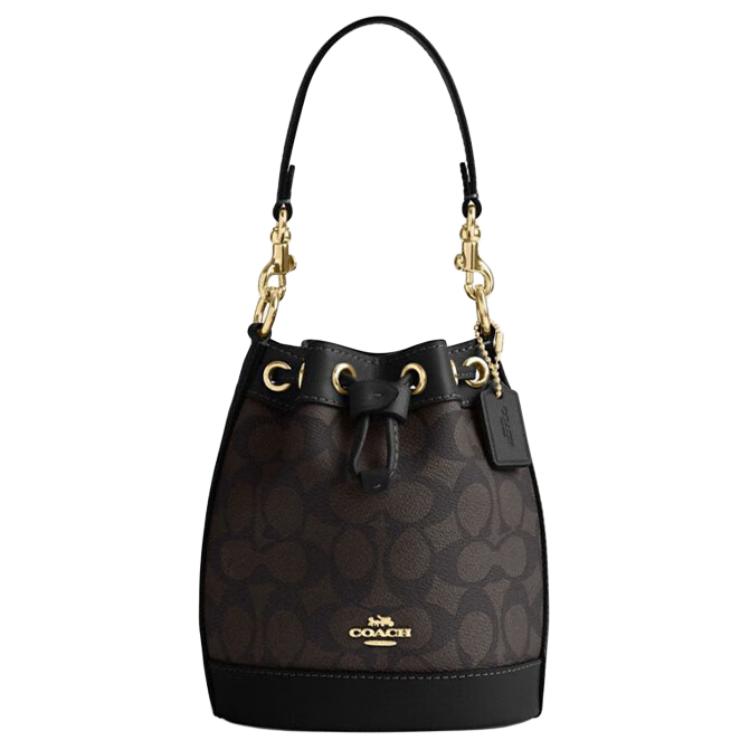 Демпси Мини Сумка Через Плечо из ПВХ с Кожаными Деталями, Женская Темно-Коричневая COACH 
Демпси Мини Сумка Через Плечо из ПВХ с Кожаными Деталями, Женская Темно-Коричневая COACH