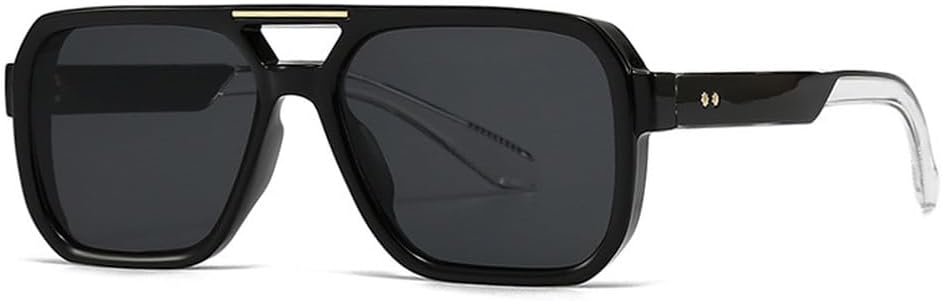 Модные солнцезащитные очки с двойной перемычкой для женщин, ретро-очки с заклепками, голубые солнцезащитные очки UV400 для мужчин, солнцезащитные очки с градиентной защитой для активного отдыха TKKTLLT, Black Clear Gray
Модные солнцезащитные очки с двойной перемычкой для женщин, ретро-очки с заклепками, голубые солнцезащитные очки UV400 для мужчин, солнцезащитные очки с градиентной защитой для активного отдыха TKKTLLT, Black Clear Gray