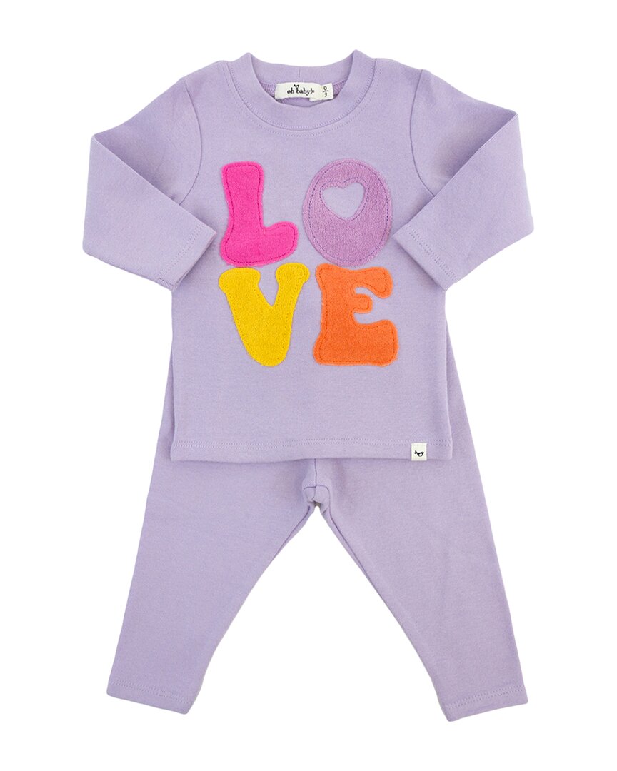 Детский комплект из 2 предметов: топ с аппликацией Cotton Candy Love из махровой ткани Oh baby!, фиолетовый
Детский комплект из 2 предметов: топ с аппликацией Cotton Candy Love из махровой ткани Oh baby!, фиолетовый