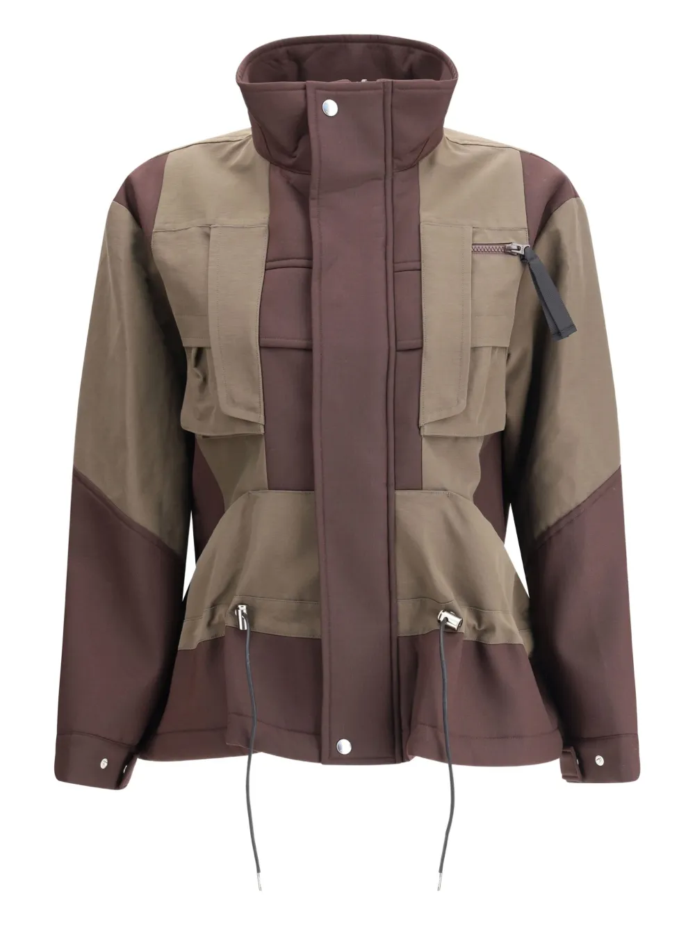 Куртка-бомбер с высоким воротом и вставками SACAI, нейтральный
Куртка-бомбер с высоким воротом и вставками SACAI, нейтральный