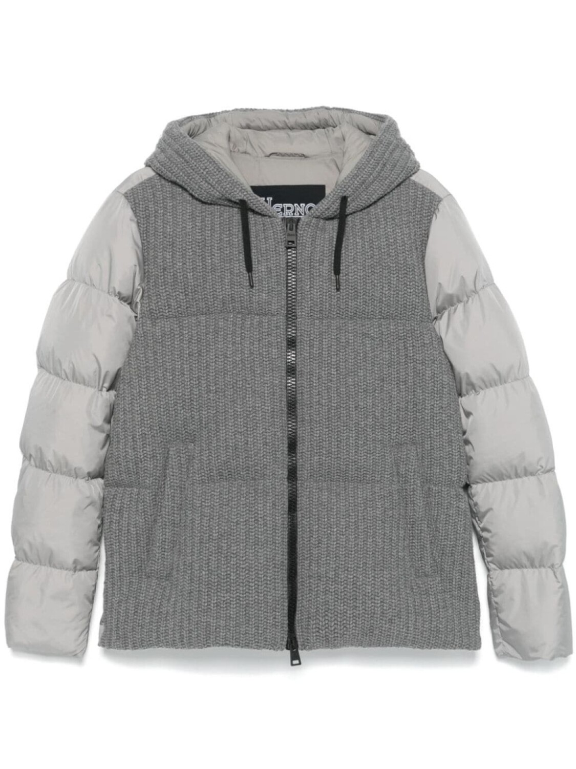 Пуховик с трикотажными вставками Herno, серый
Пуховик с трикотажными вставками Herno, серый