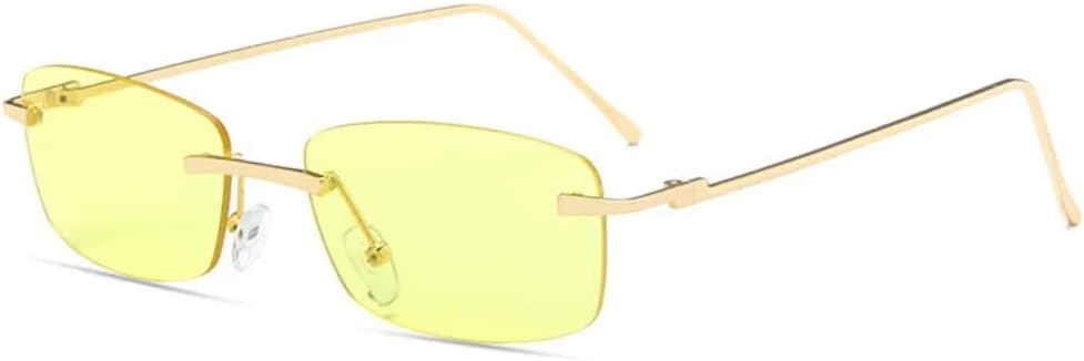 Модные маленькие прямоугольные солнцезащитные очки без оправы для женщин в винтажном стиле с прозрачными линзами цвета океана, для мужчин — градиентные очки с защитой от УФ-излучения UV400 UUPTTPL, Yellow
Модные маленькие прямоугольные солнцезащитные очки без оправы для женщин в винтажном стиле с прозрачными линзами цвета океана, для мужчин — градиентные очки с защитой от УФ-излучения UV400 UUPTTPL, Yellow