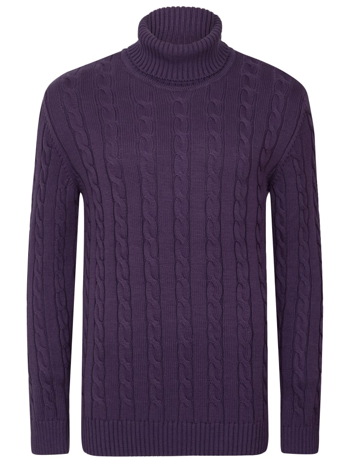 Водолазка из вязаного косами свитера фиолетового цвета Felix Hardy
Водолазка из вязаного косами свитера фиолетового цвета Felix Hardy