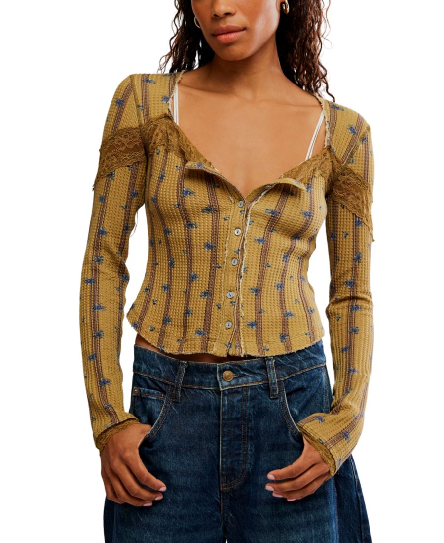 Женская блузка с квадратным вырезом и принтом "Lets Party" Free People, Beehive Combo
Женская блузка с квадратным вырезом и принтом "Lets Party" Free People, Beehive Combo