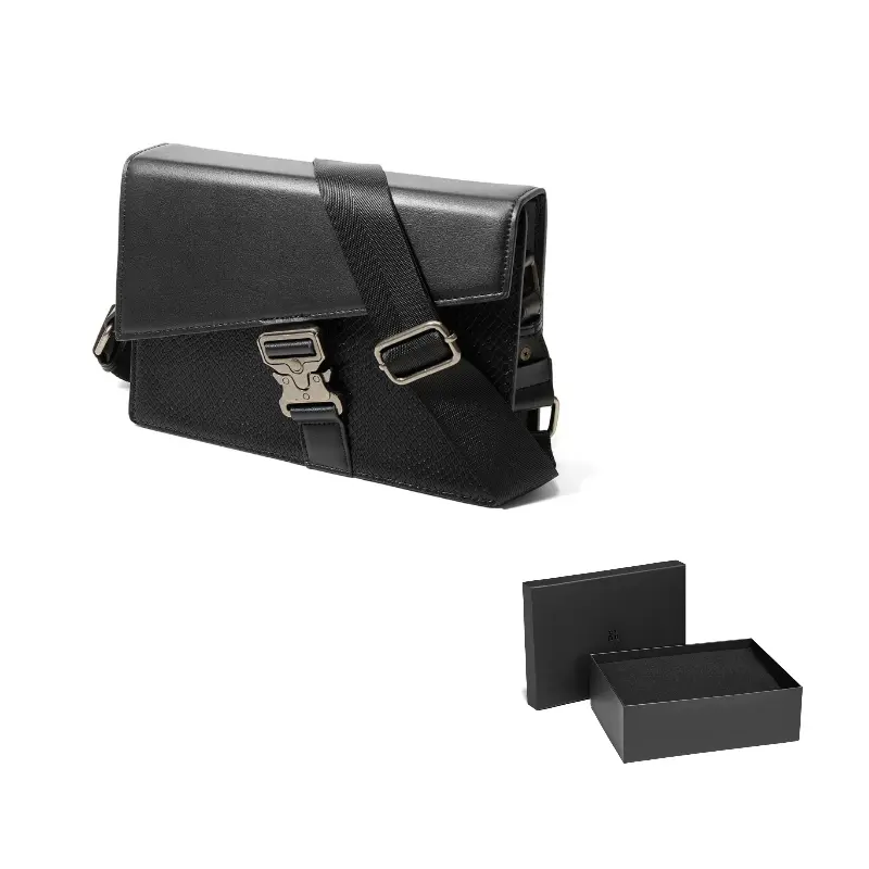 Yawei Kuroda Искусственная кожаная поясная сумка унисекс черная, Black 
Yawei Kuroda Искусственная кожаная поясная сумка унисекс черная, Black