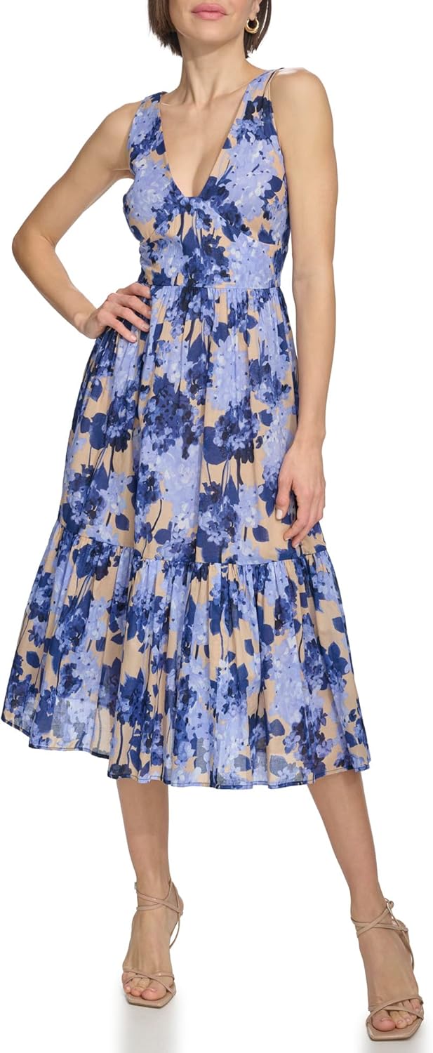 Женское многоярусное платье миди без рукавов от Tommy Hilfiger, Seashell/ Blue
Женское многоярусное платье миди без рукавов от Tommy Hilfiger, Seashell/ Blue