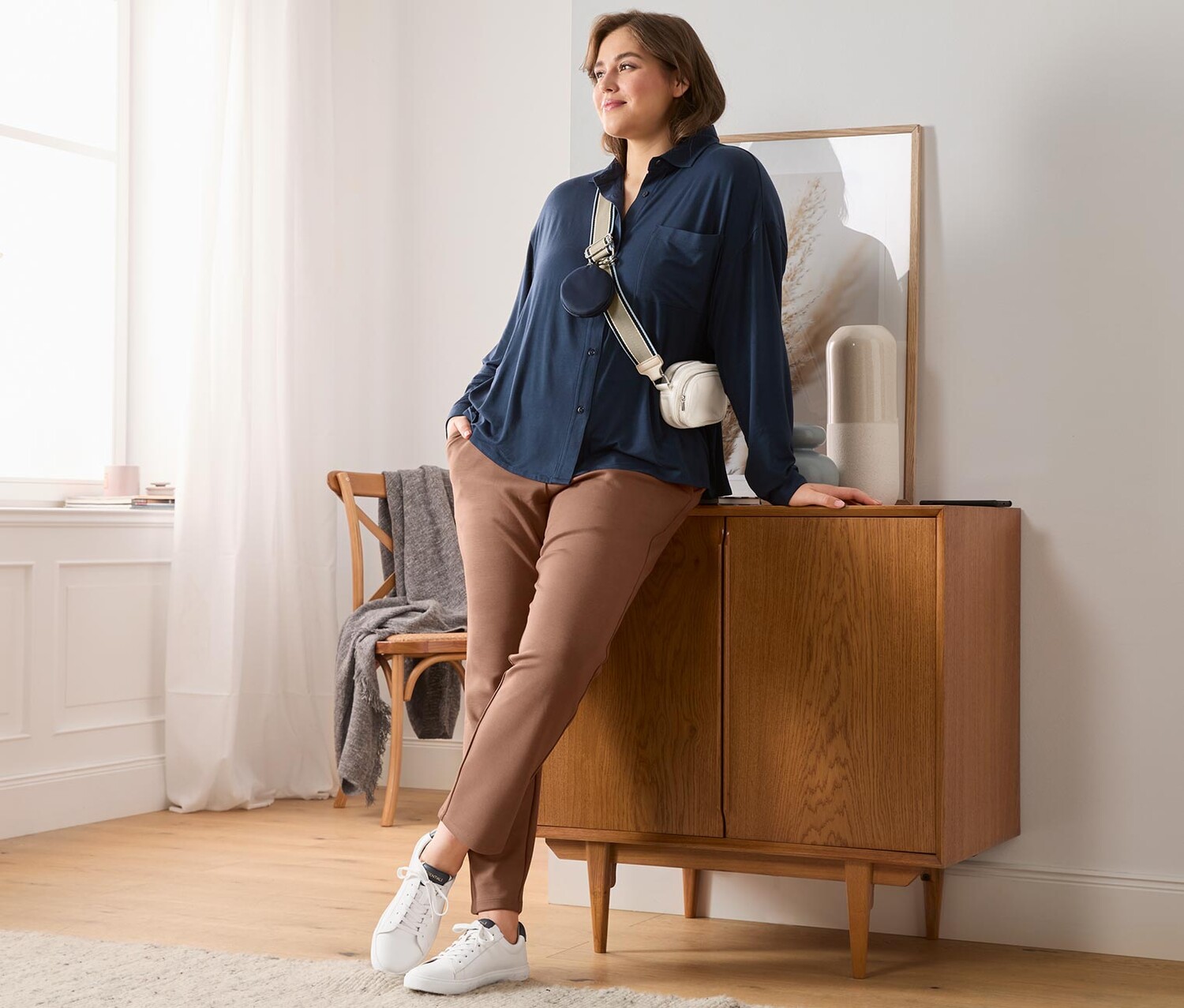 Блузка-рубашка Tchibo, темно-синий
Блузка-рубашка Tchibo, темно-синий