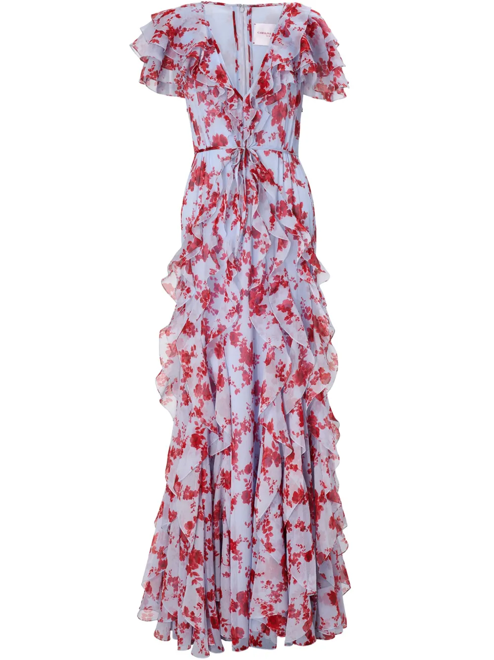 Платье с оборками и цветочным принтом Carolina Herrera, синий
Платье с оборками и цветочным принтом Carolina Herrera, синий