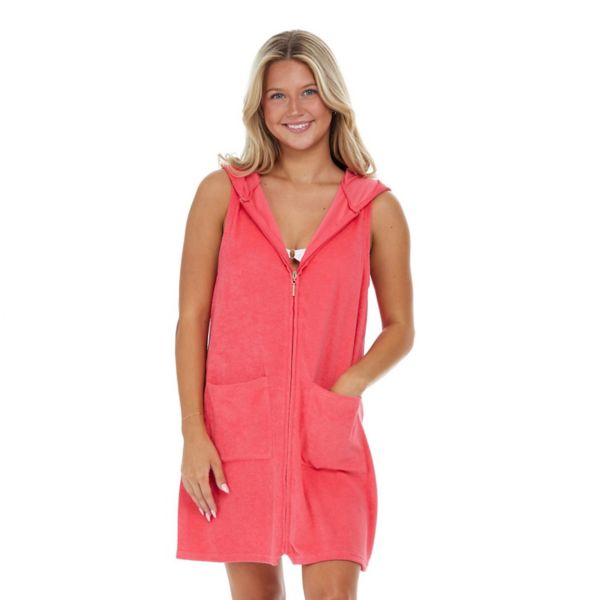 Плюс сайз худи с молнией спереди для плавания Jordan Taylor, красный 
Плюс сайз худи с молнией спереди для плавания Jordan Taylor, красный