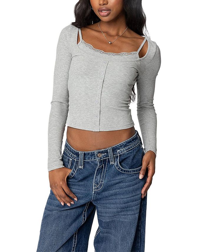 Джози Многослойный Топ с Ребристой Вязкой Edikted, серый
Джози Многослойный Топ с Ребристой Вязкой Edikted, серый