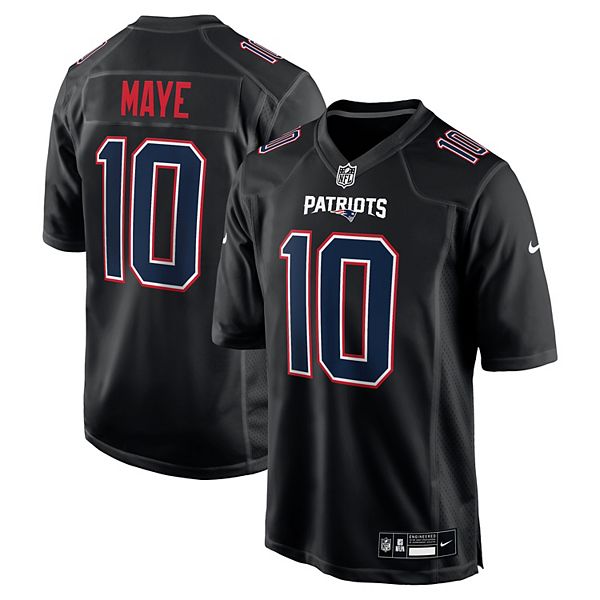 Мужская игровая футболка Drake Maye Carbon Black New England Patriots Nike
Мужская игровая футболка Drake Maye Carbon Black New England Patriots Nike
