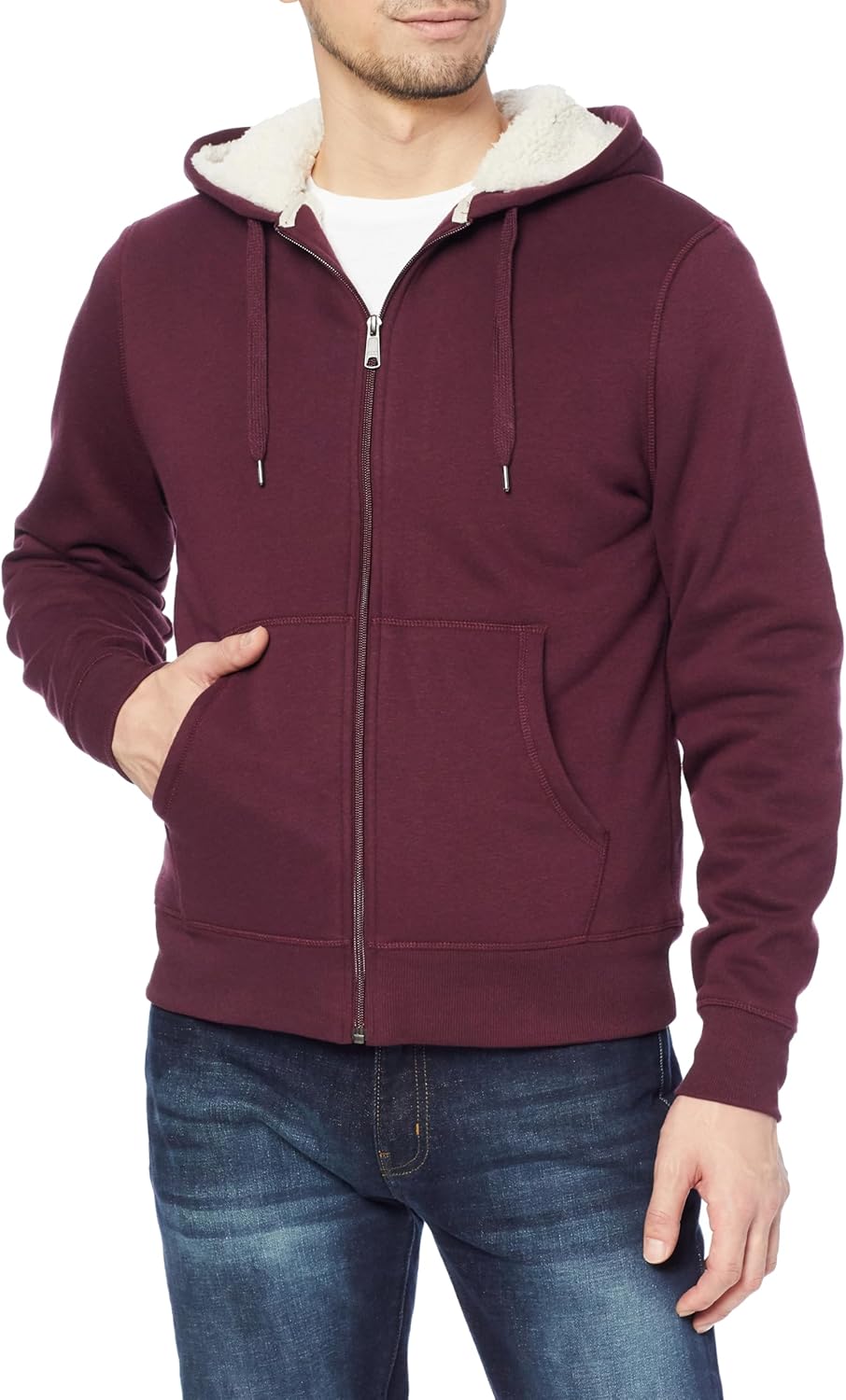 Мужская толстовка на молнии Amazon Essentials, с подкладкой из искусственной овчины, флисовая, красный/бордовый
Мужская толстовка на молнии Amazon Essentials, с подкладкой из искусственной овчины, флисовая, красный/бордовый