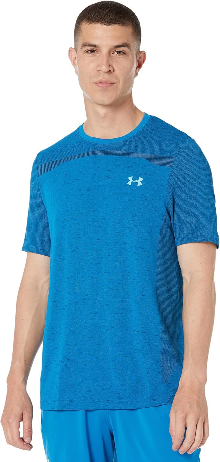 Мужская бесшовная футболка с коротким рукавом от Under Armour, Cruise Blue/Fresco Blue, Синий, Мужская бесшовная футболка с коротким рукавом от Under Armour, Cruise Blue/Fresco Blue
Мужская бесшовная футболка с коротким рукавом от Under Armour, Cruise Blue/Fresco Blue, Синий, Мужская бесшовная футболка с коротким рукавом от Under Armour, Cruise Blue/Fresco Blue
