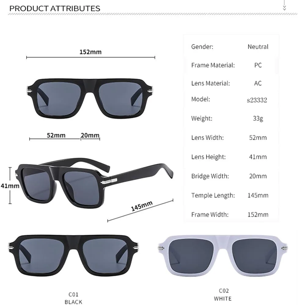 MUTYNE Модные классические солнцезащитные очки в толстой оправе, квадратная оправа, минималистичные солнцезащитные очки, очки для уличной стрельбы, женские, Black
MUTYNE Модные классические солнцезащитные очки в толстой оправе, квадратная оправа, минималистичные солнцезащитные очки, очки для уличной стрельбы, женские, Black