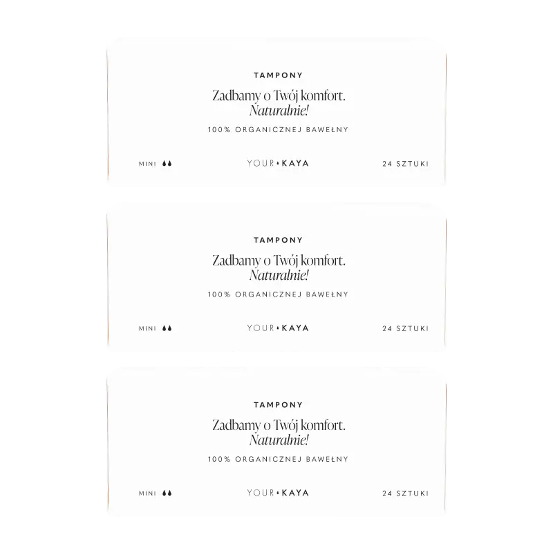 Набор: мини-тампоны Your Kaya, 3х24 шт
Набор: мини-тампоны Your Kaya, 3х24 шт