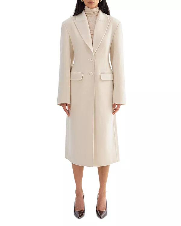 Однобортное шерстяное пальто Cynda с заостренными лацканами Lamarque, белый
Однобортное шерстяное пальто Cynda с заостренными лацканами Lamarque, белый