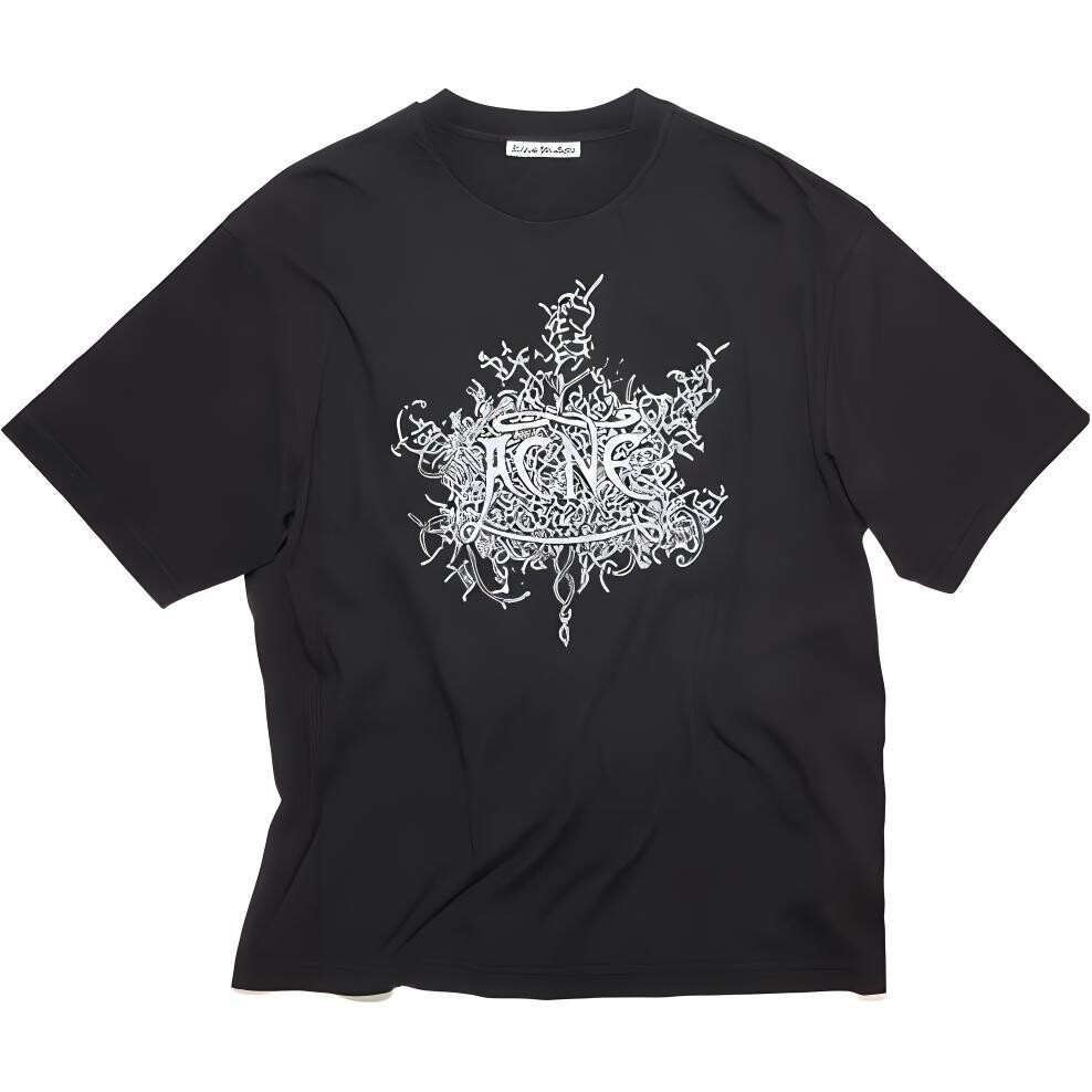 Футболка унисекс черная Acne Studios, черный 
Футболка унисекс черная Acne Studios, черный