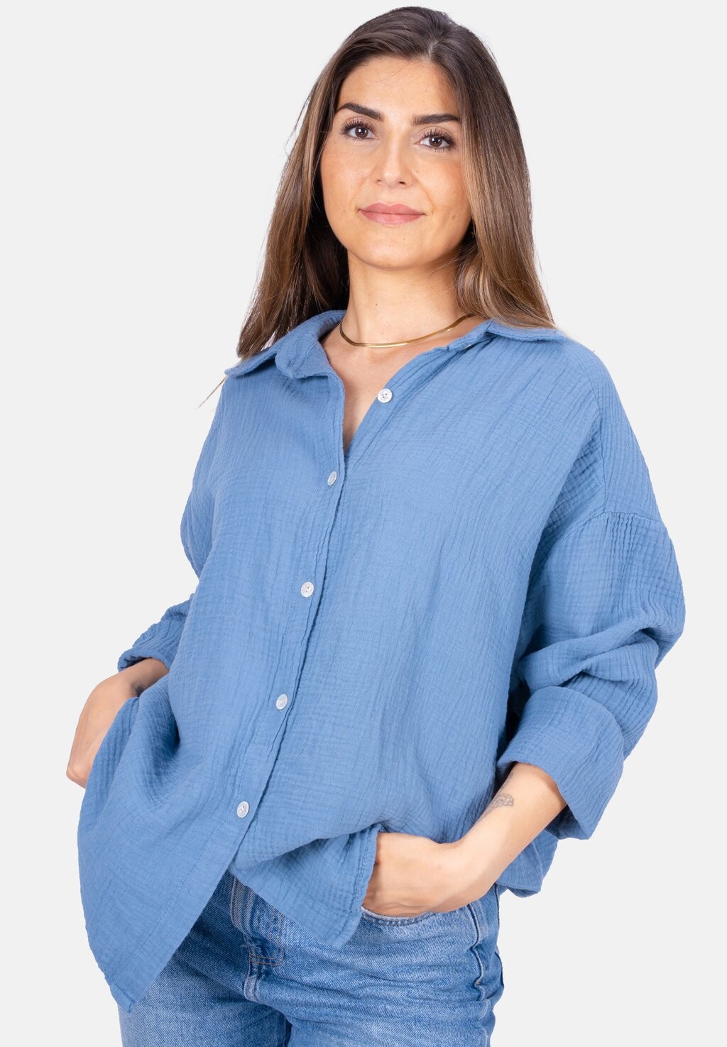 Блузка-рубашка SASHA OVERSIZED Seasons Of April, цвет jeansblau
Блузка-рубашка SASHA OVERSIZED Seasons Of April, цвет jeansblau