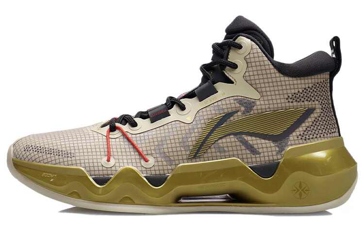 Баскетбольные кроссовки Liren 2 мужские средней высоты кремово-коричневые/черные Lining 
Баскетбольные кроссовки Liren 2 мужские средней высоты кремово-коричневые/черные Lining