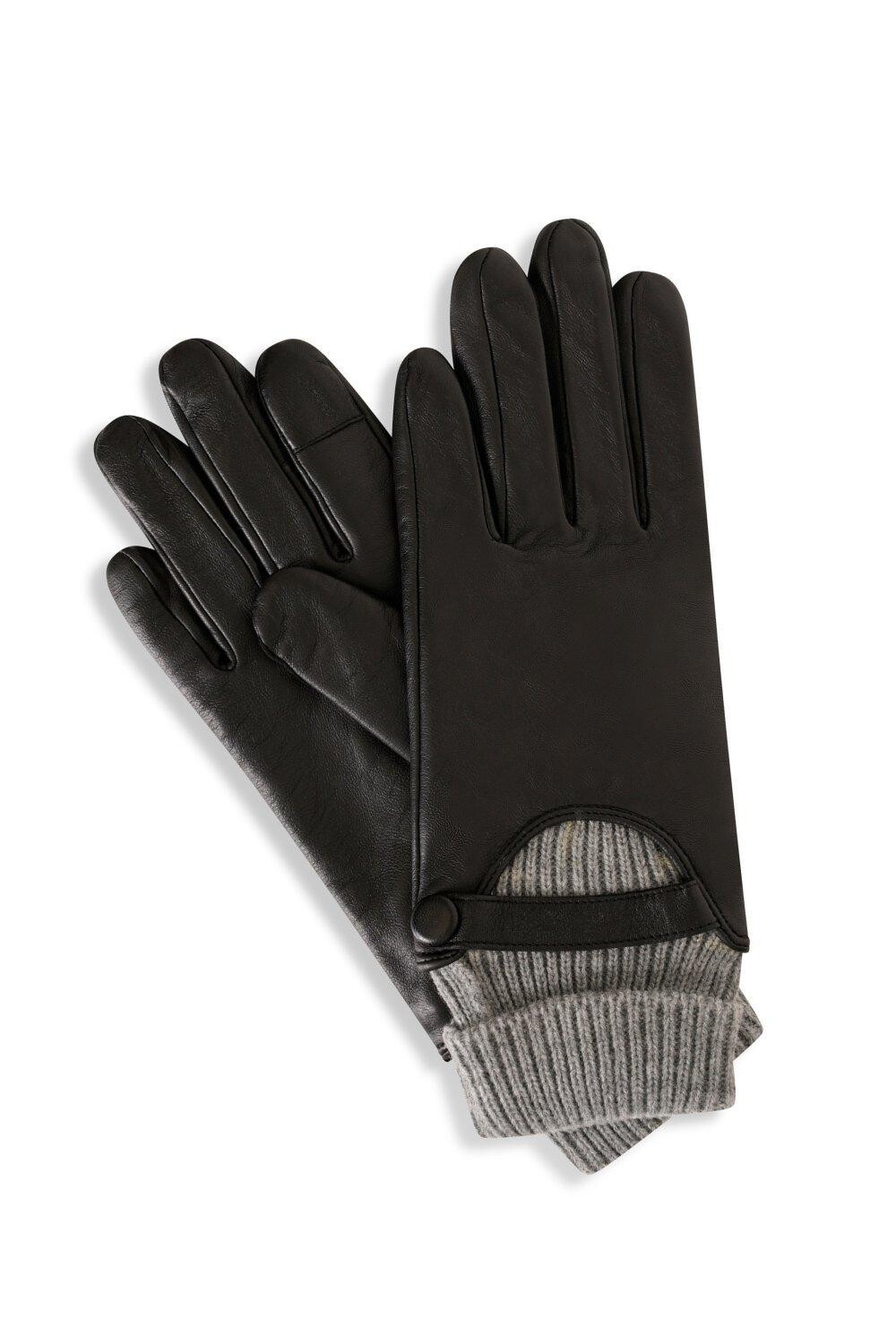 Вязаные кожаные перчатки с манжетами в подарочной упаковке Barneys Originals, черный
Вязаные кожаные перчатки с манжетами в подарочной упаковке Barneys Originals, черный