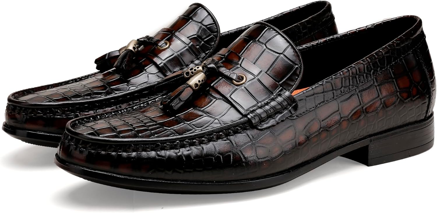 Мужские лоферы с кисточками, гладкая кожаная классическая модель с пенни, удобные туфли с кисточками на свадьбу, для вечеринки или повседневной носки Generic, Coffee
Мужские лоферы с кисточками, гладкая кожаная классическая модель с пенни, удобные туфли с кисточками на свадьбу, для вечеринки или повседневной носки Generic, Coffee