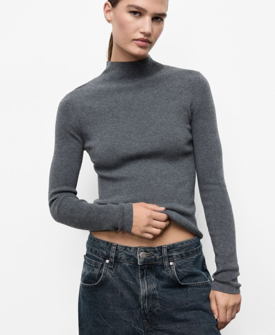 Женский облегающий свитер Perkins с вырезом горловины MANGO, Medium Heather Gray
Женский облегающий свитер Perkins с вырезом горловины MANGO, Medium Heather Gray