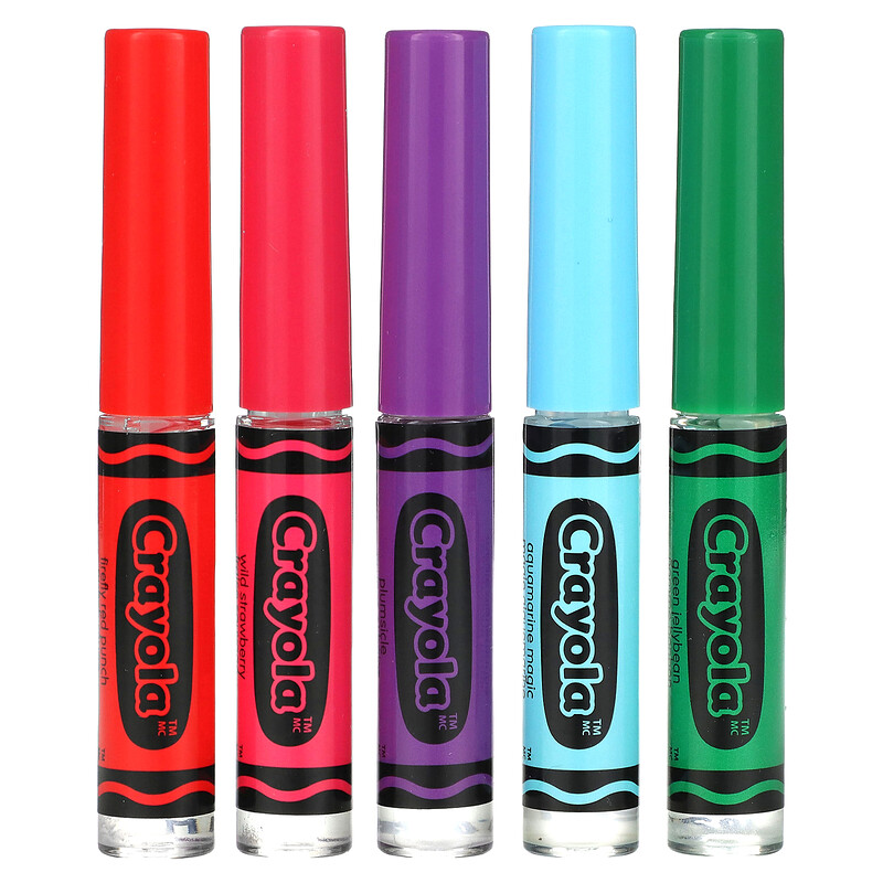 Lip Smacker, Crayola, жидкий блеск для губ, набор разных вкусов, 5 шт., 14,0 мл (0,45 жидк. унции)
Lip Smacker, Crayola, жидкий блеск для губ, набор разных вкусов, 5 шт., 14,0 мл (0,45 жидк. унции)