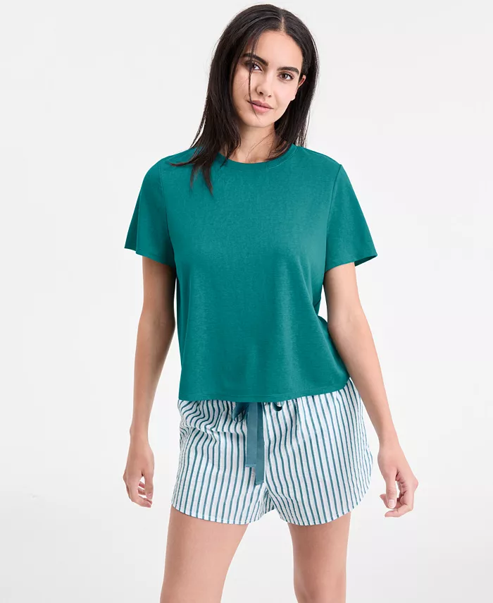 Полосатые шорты с кулиской из пике XS-3X State of Day, синий 
Полосатые шорты с кулиской из пике XS-3X State of Day, синий