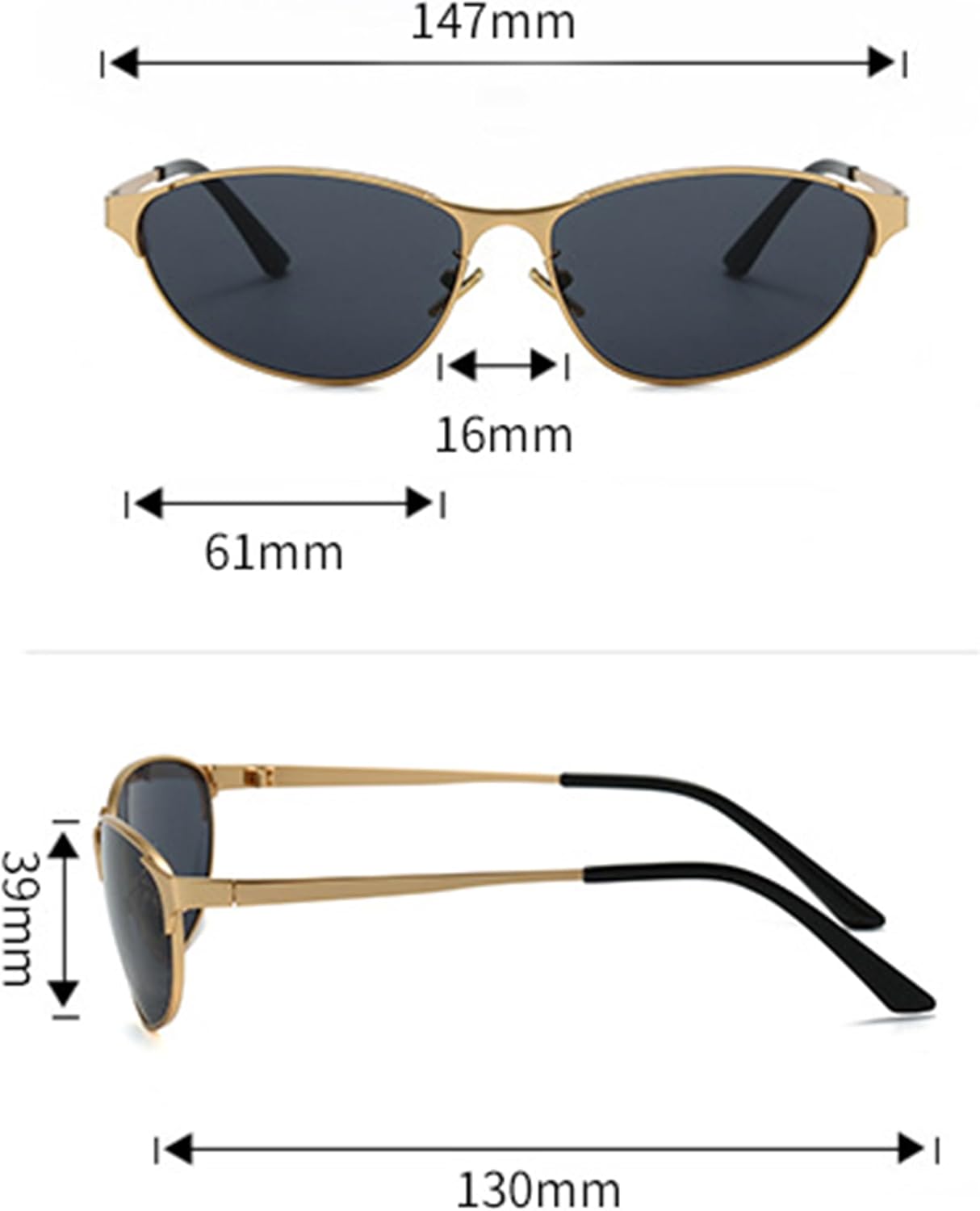 bullabulling Модные солнцезащитные очки в стиле "кошачий глаз" в стиле Y2K для женщин, стильные овальные, забавные, в маленькой металлической оправе, с защитой от УФ-излучения UV400, Black/Black
bullabulling Модные солнцезащитные очки в стиле "кошачий глаз" в стиле Y2K для женщин, стильные овальные, забавные, в маленькой металлической оправе, с защитой от УФ-излучения UV400, Black/Black