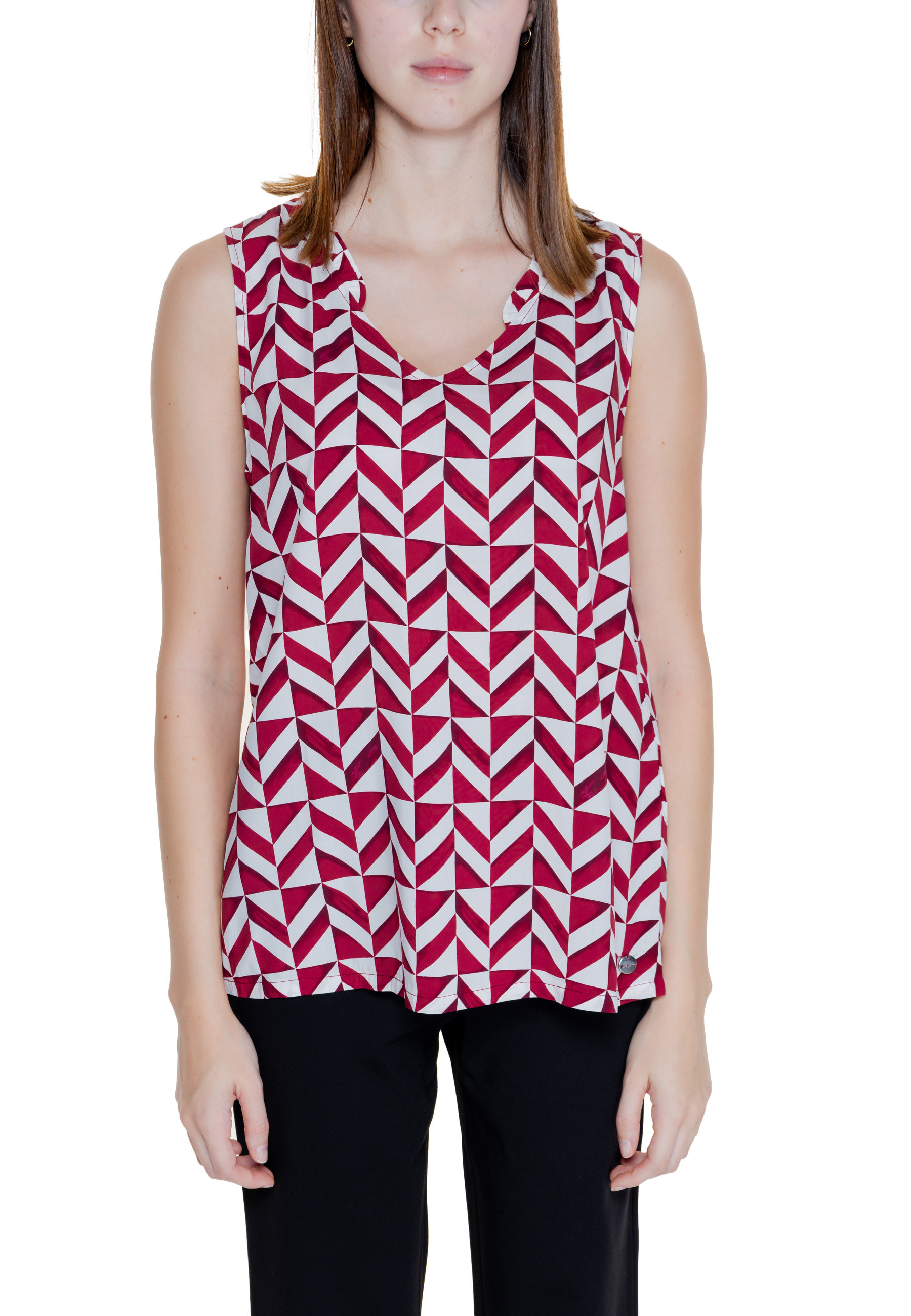 Блуза женская Street One без рукавов из вискозы, бело-красный
Блуза женская Street One без рукавов из вискозы, бело-красный