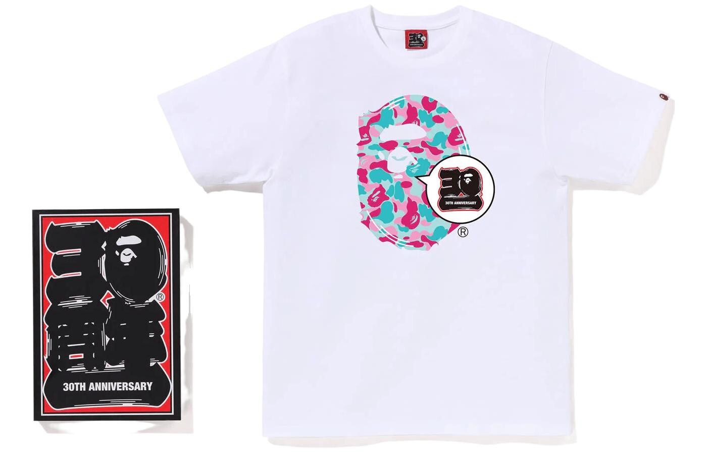 Футболка Bape SS23 30th Anniversary Collection унисекс белая A Bathing Ape, белый
Футболка Bape SS23 30th Anniversary Collection унисекс белая A Bathing Ape, белый