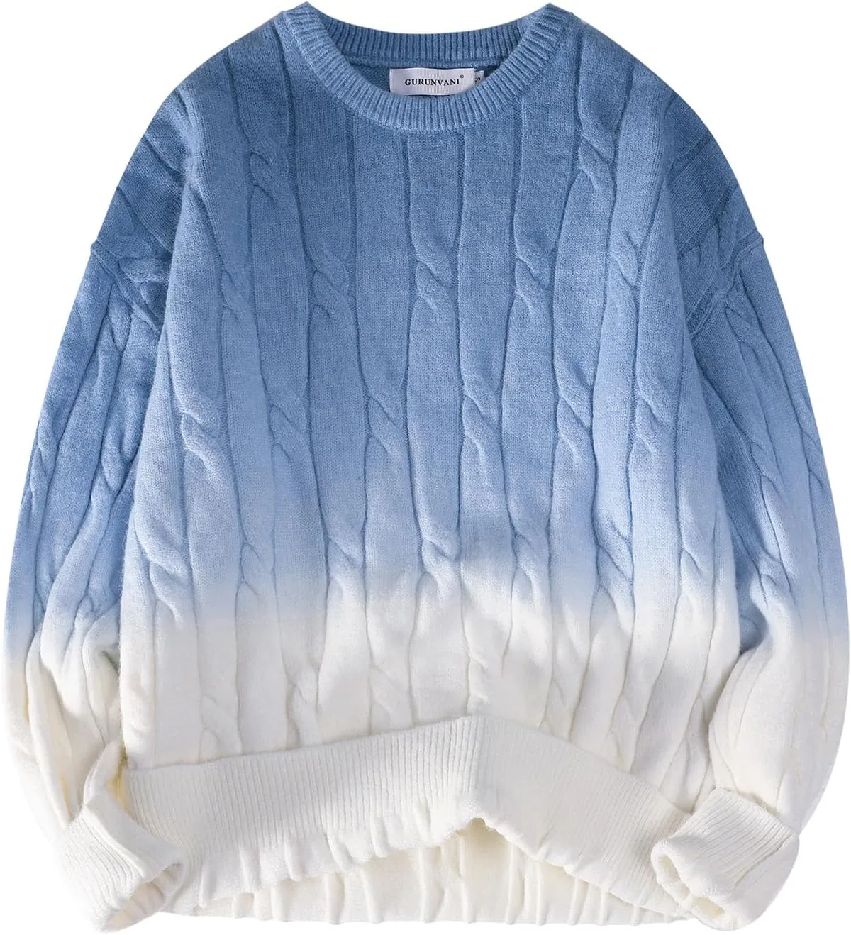 GURUNVANI Unisex свитер с градиентом, вязаный, свободного кроя
GURUNVANI Unisex свитер с градиентом, вязаный, свободного кроя