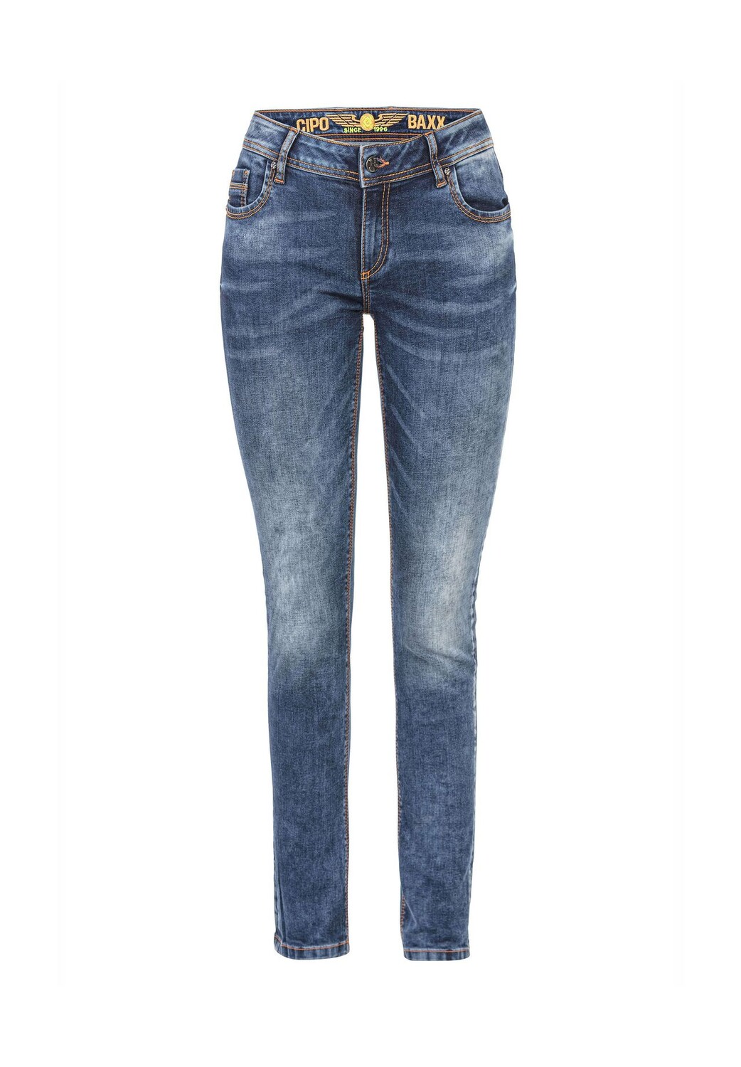 Джинсы с модной контрастной строчкой CIPO & BAXX, синий
Джинсы с модной контрастной строчкой CIPO & BAXX, синий