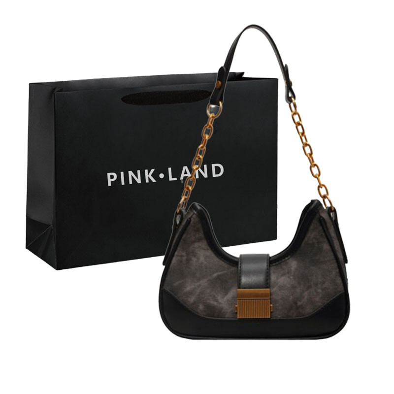 Pink·Land Женская сумка через плечо, Черный + черная сумка для сладостей.
Pink·Land Женская сумка через плечо, Черный + черная сумка для сладостей.