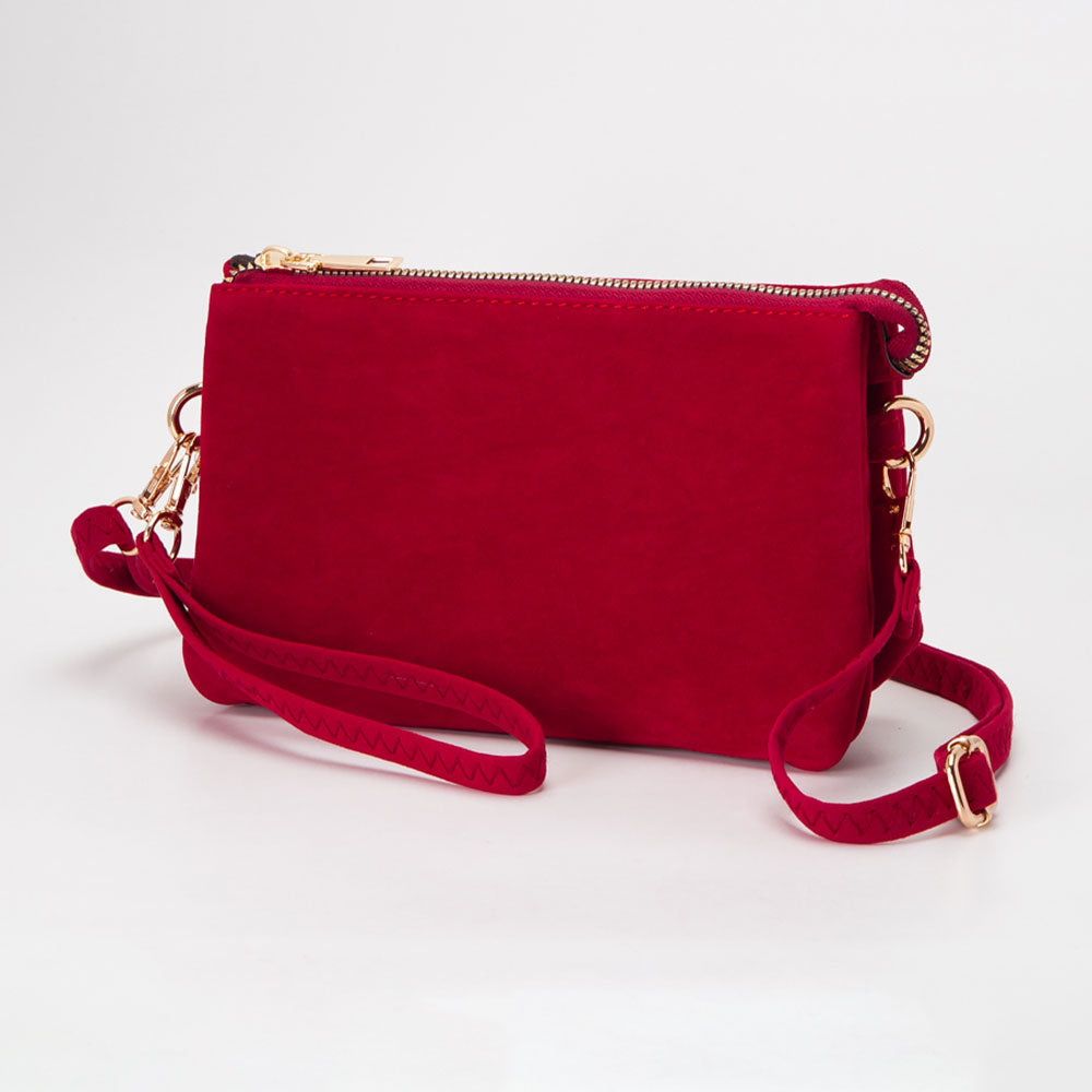 Простая клатч-сумка через плечо из искусственной замши FASHNZFAB, Burgundy 
Простая клатч-сумка через плечо из искусственной замши FASHNZFAB, Burgundy