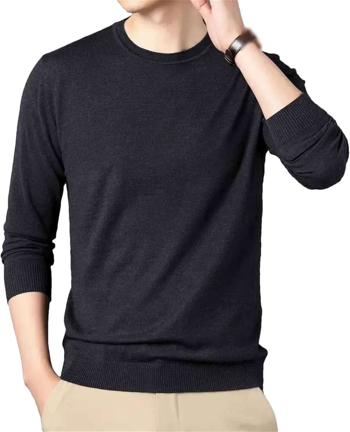 Мужской вязаный свитер O-Neck, теплый, однотонный, осень-зима
Мужской вязаный свитер O-Neck, теплый, однотонный, осень-зима