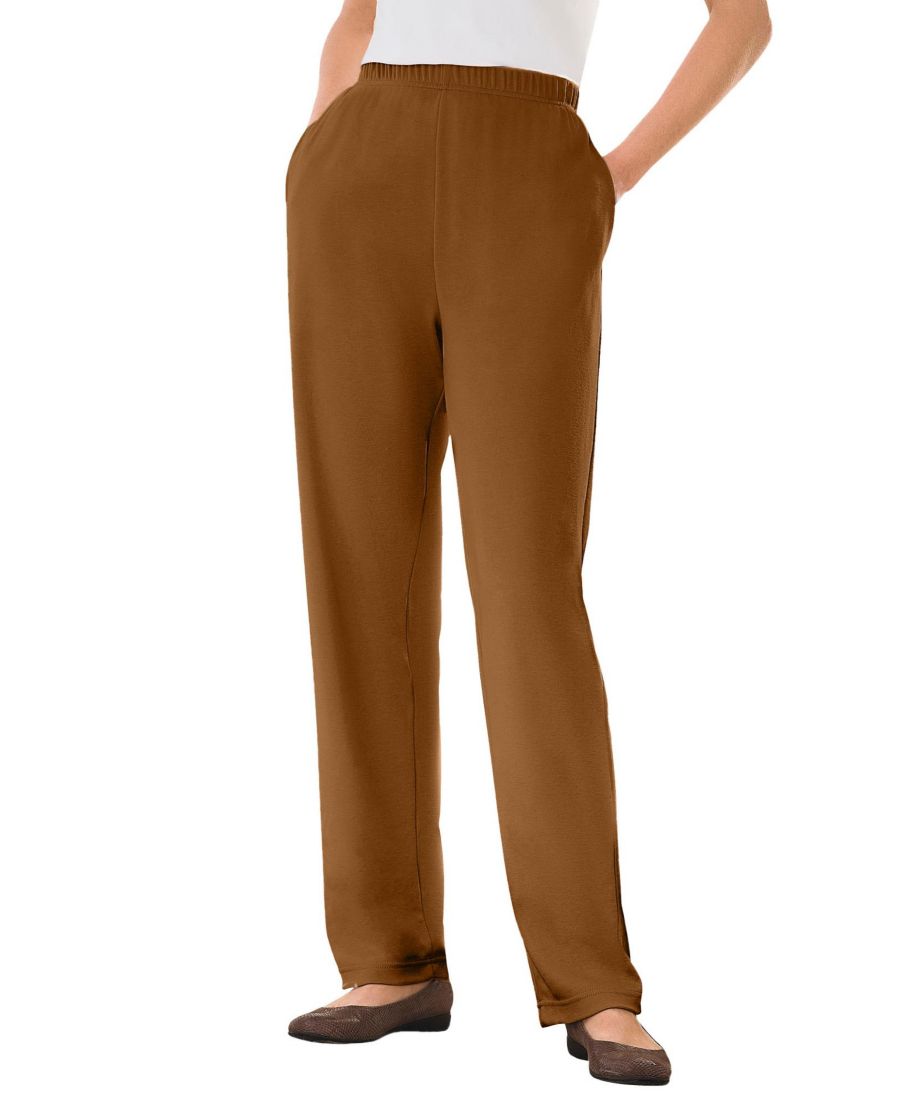 Брюки прямого кроя из трикотажа больших размеров, которые можно надевать в течение 7 дней Woman Within, Toffee
Брюки прямого кроя из трикотажа больших размеров, которые можно надевать в течение 7 дней Woman Within, Toffee