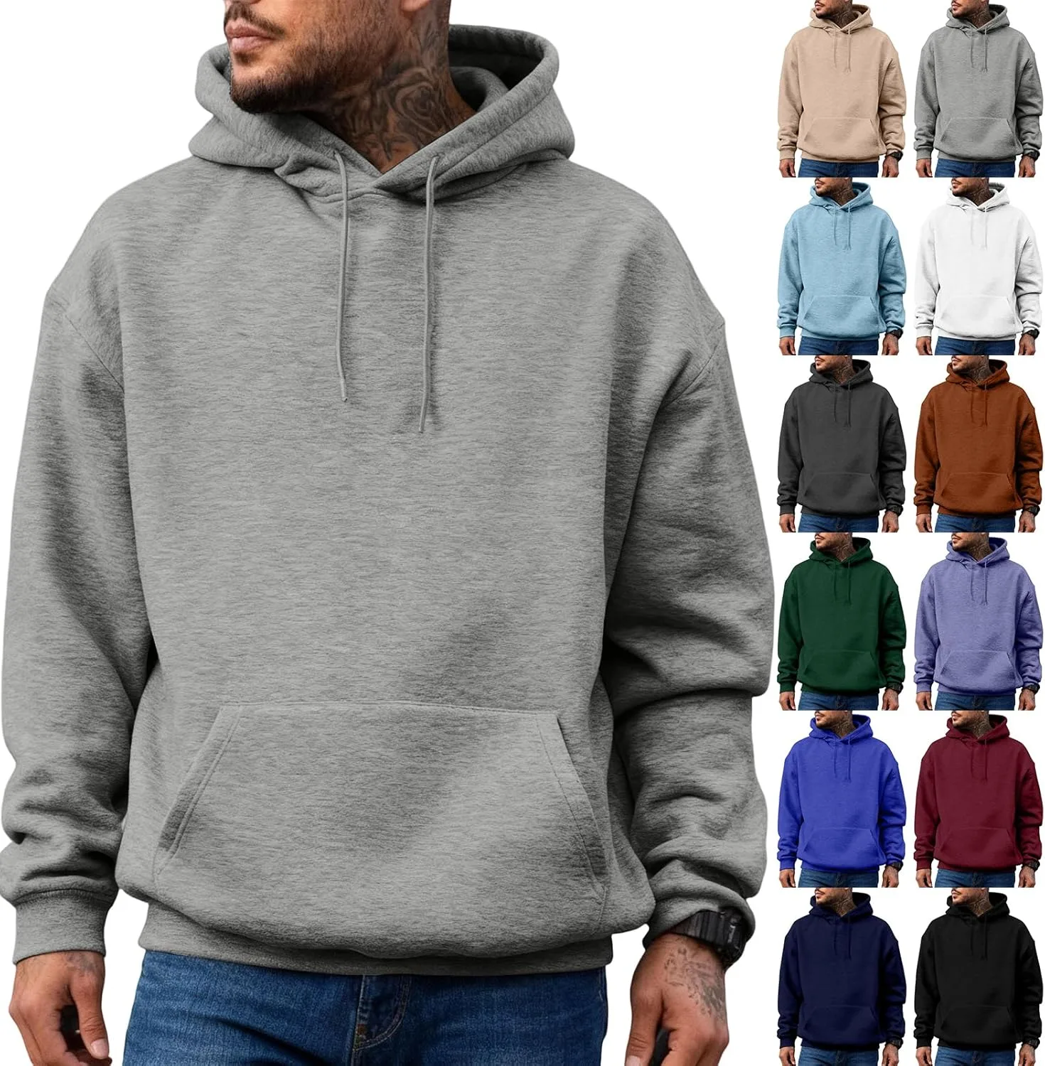 Оверсайз худи для мужчин, свободный крой, с капюшоном и карманом-кенгуру Bakgeerle
Оверсайз худи для мужчин, свободный крой, с капюшоном и карманом-кенгуру Bakgeerle