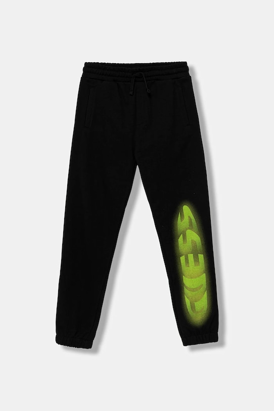 Детские хлопковые спортивные брюки Guess, черный
Детские хлопковые спортивные брюки Guess, черный