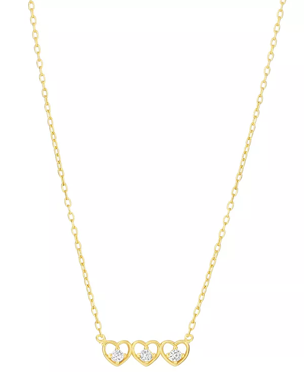 Колье с тремя открытыми сердцами из кубического циркония (0,06 карата) из 14-каратного золота на стерлинговом серебре (также из стерлингового серебра) Macy'S, gold
Колье с тремя открытыми сердцами из кубического циркония (0,06 карата) из 14-каратного золота на стерлинговом серебре (также из стерлингового серебра) Macy'S, gold