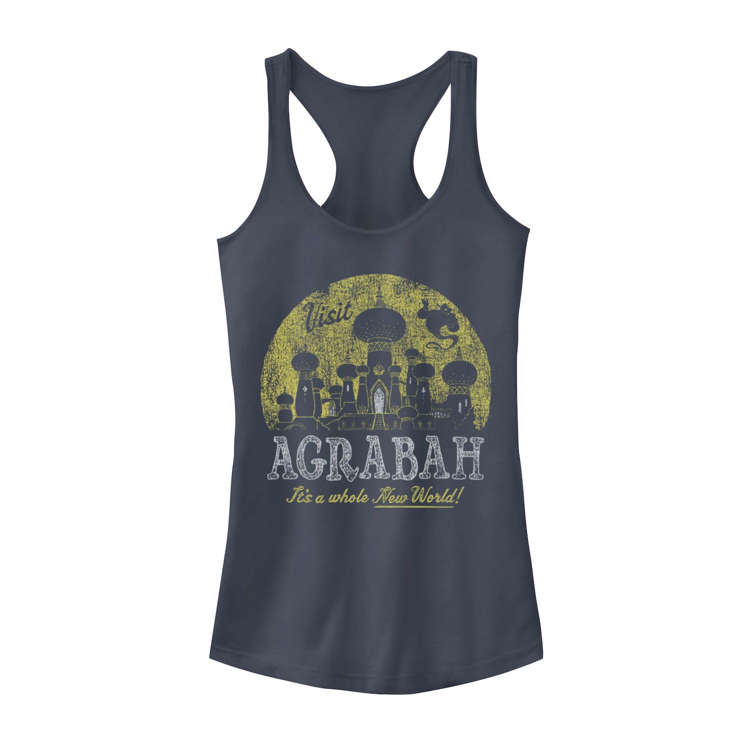 Юниорская винтажная майка Disney Aladdin Genie Visit Agrabah Palace Disney
Юниорская винтажная майка Disney Aladdin Genie Visit Agrabah Palace Disney